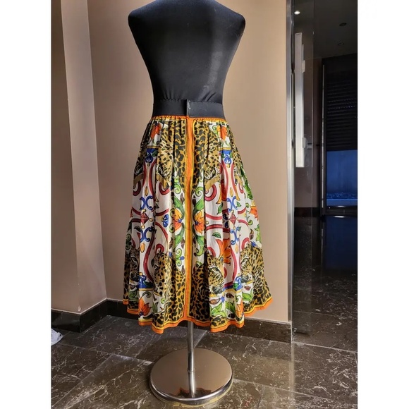 Dolce & Gabbana Leopard and Maiolica Skirt - Picture 4 of 6